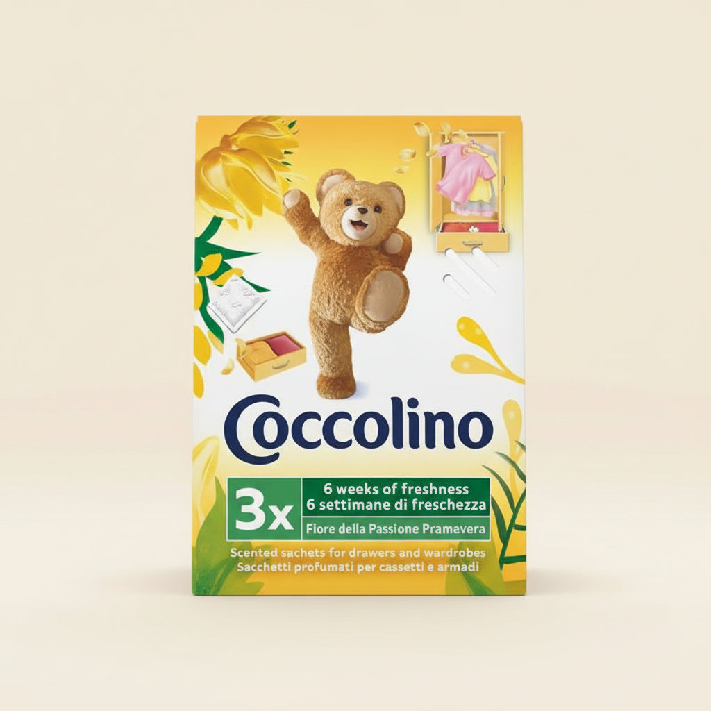 Coccolino Duftbeutel 3er-Pack Fiore della Passione e Ylang Ylang (Gelb)