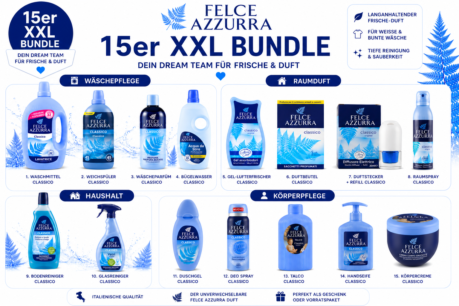XXL Paket Felce Azzurra - Classico