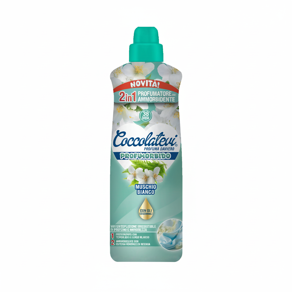 Coccolatevi Weichspüler & Wäscheparfüm 2 in 1 „Muschio Bianco“ - 760ml