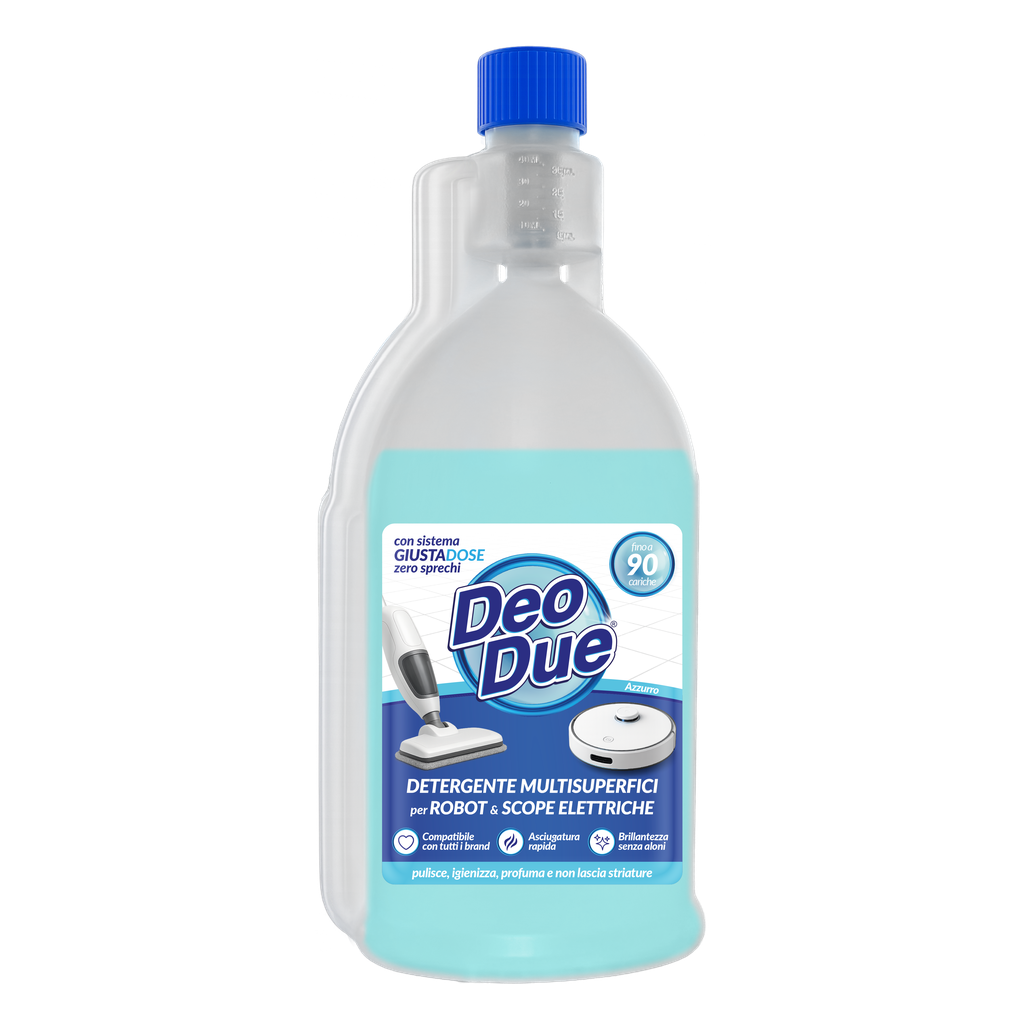 Deo Due Bodenreiniger für Wischroboter & elektrische Bodenwischer – 900 ml - Azzurro