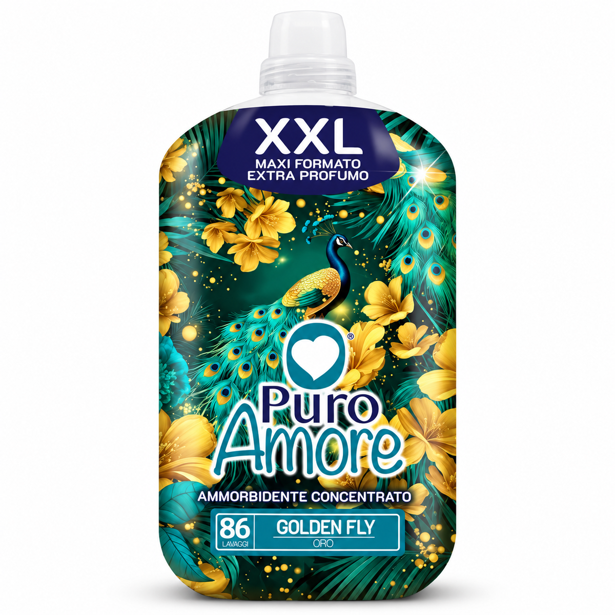 Puro Amore Golden Fly XXL Weichspüler – 86 Waschladungen – 1.806 ml