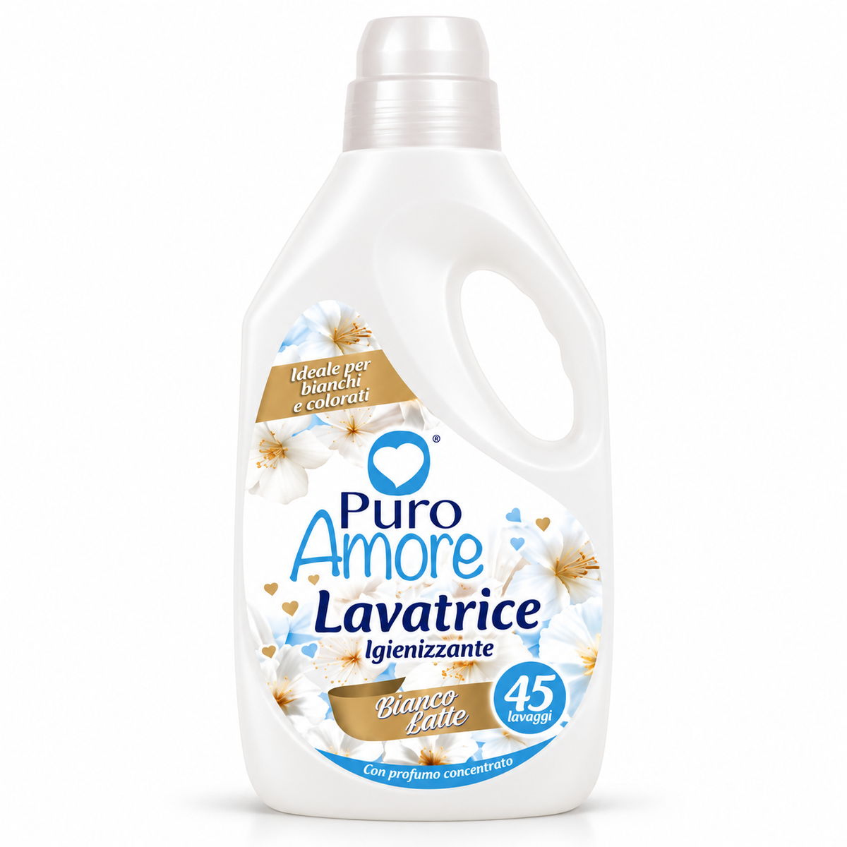 Puro Amore Bianco Latte Flüssigwaschmittel – 45 Waschladungen – 2.025 ml