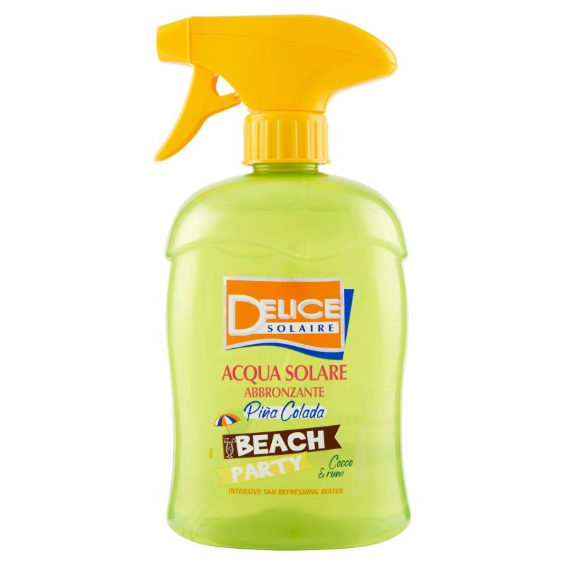 Delice Solaire Acqua Solare Beach Party Piña Colada – Erfrischendes Bräunungswasser – 500 ml